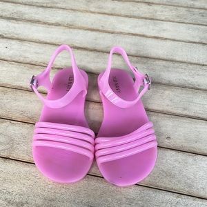 Old navy pink strappy jelly sandals size 9